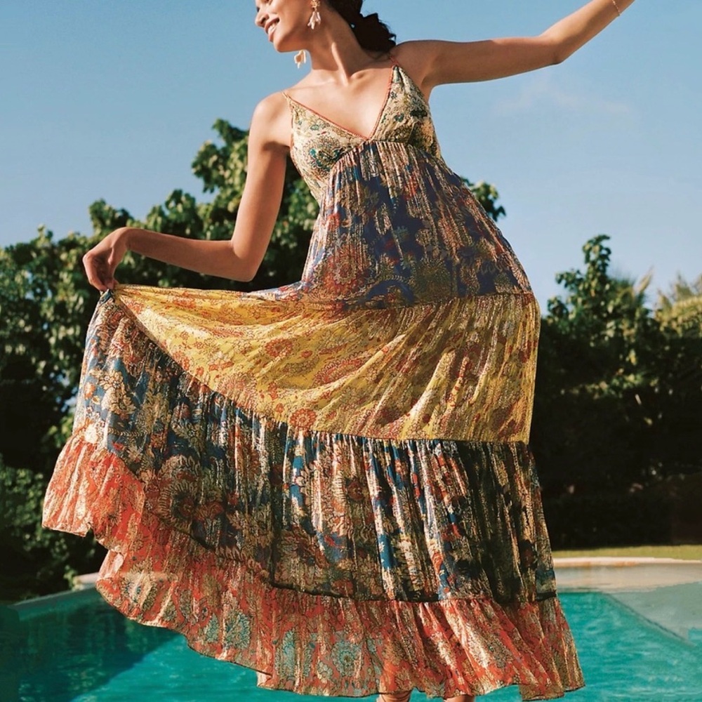 NWT Anthropologie Verb Floral Maxi Dress - Picture 5 of 11